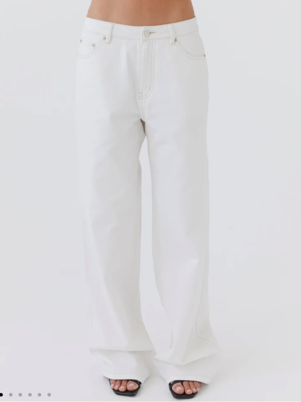 Peppermayo White Wide-Leg Jeans